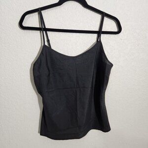 Black Spaghetti Strap Camisole Top Adjustable Straps Womens Medium